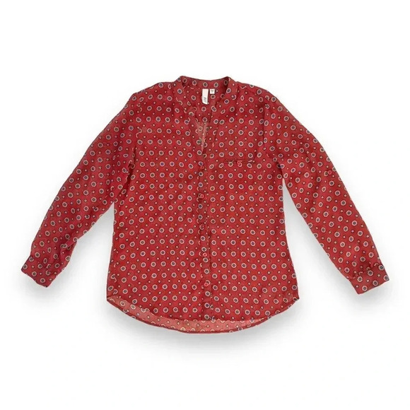 Kut from the Kloth | Sheer Retro Print Blouse (S) - Picture 1 of 5